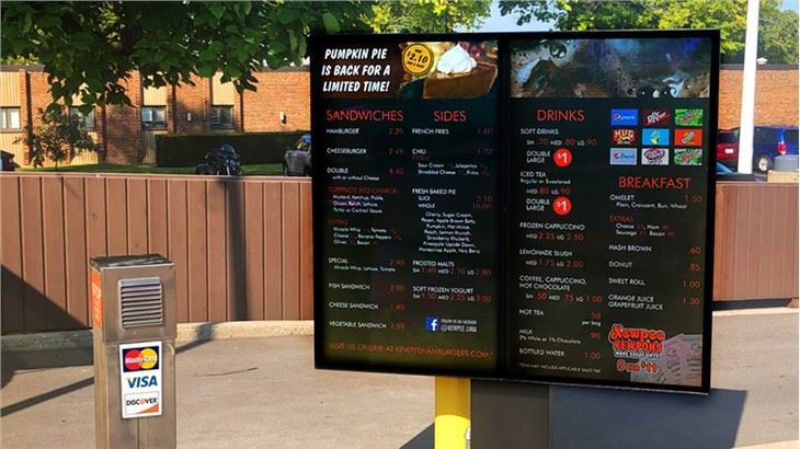49 Inch high brightness LCD Outdoor Menu Board