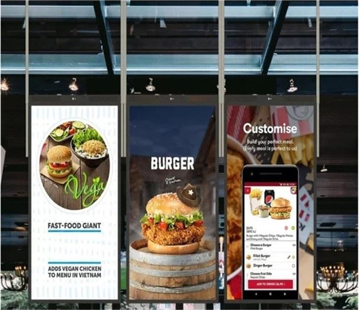 65 75 86 Inch 3000nits Window Facing Display